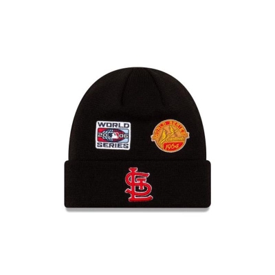St. Louis Cardinals Gorra | New Era MLB World Series Patch Cuff Knit Beanie Mexico - Rojos